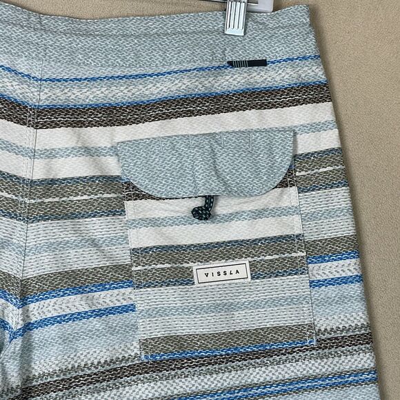 Vissla Short Mens 34 Multicolor Swim‎ Trunk Board Shorts Pocket Adult - Picture 10 of 12